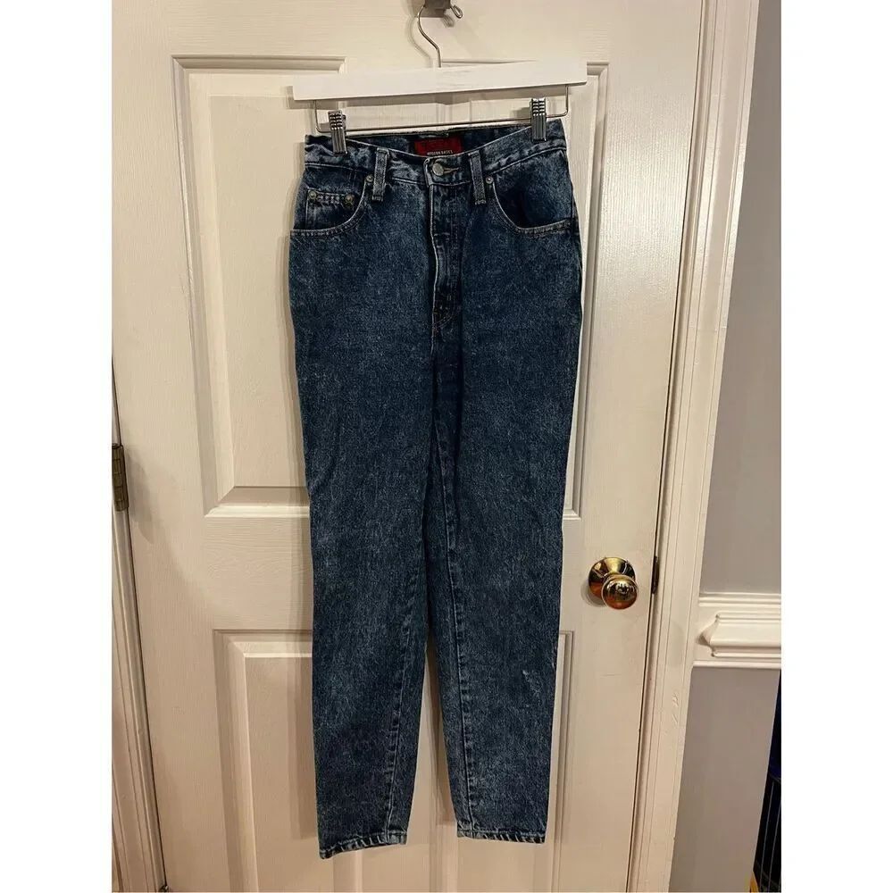 Vintage Sasson Stone Washed Taper Leg Jeans sz 6 EUC